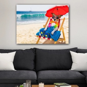 Tablou decorativ Re-Bloom, panza/lemn, multicolor, 70 x 100 cm