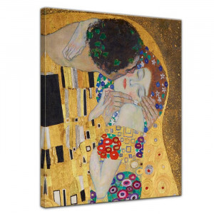 Tablou Gustav Klimt, auriu, 80 x 60 x 2 cm - Img 3