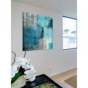 Tablou Meditation, gri/albastru, 122 x 122 cm - Img 2