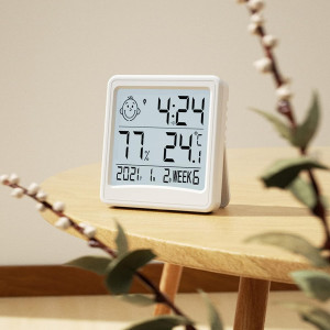 Termometru digital de camera FenLau, LCD, alb, 9,7 x 9 x 2 cm - Img 3