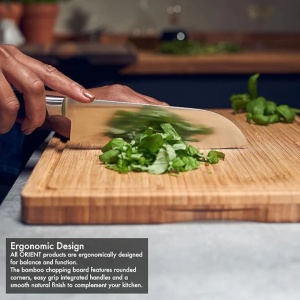 Tocator din Lemn Natural de Bambus, Orient, Canelura pentru scurgerea sucului, 40.5 x 30.5, Resigilat, Grad A - Img 4