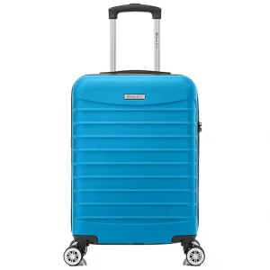 Troler cabina avion, Model Line, 4 roti duble cu rotatie 360°, maner telescopic, cifru, 55 x 36 x 20 cm, ABS, turcoaz, Resigilat, Grad A