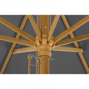 Umbrela de terasa Malaga, metal/ poliester, maro/ antracit, 300 x 257 cm 