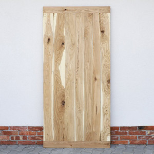 Usa glisanta Miltona, lemn masiv, maro, 100 x 210 x 40 cm - Img 7