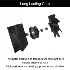 Ventilator de carcasa silentios Helweet, 2 pini, 12 V, 3000 rpm, negru, 8 x 8 x 1,5 cm - Img 5