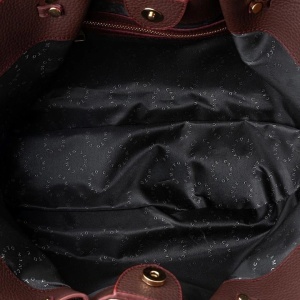 Vince Camuto geanta tote piele ecologica, 27x52x13 cm, inchidere capse, detalii aurii, logo, visiniu - Verificat A · Re-Bloom - Img 4