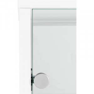 Vitrina Optima, PAL/sticla, alb/transparent, 172 x 32 x 33 cm