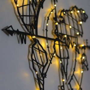 Wallity decor de perete din metal, 65x95 cm, grosime 2mm, piesa agatare inclusa, negru - Verificat A · Re-Bloom - Img 4
