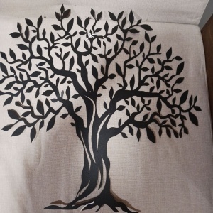 Wallxpert decor de perete model copac 69x52 cm, metal 100% grosime 1.2mm, negru - Verificat A · Re-Bloom - Img 6