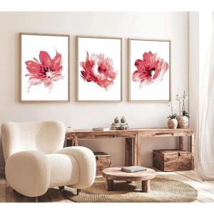 Wallxpert set 3 tablouri decorative inramate, 3x50x70 cm, MDF 3mm, cadru lemn solid 2.5 cm, multicolor - Verificat A · Re-Bloom - Img 2