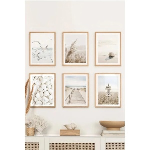 Wallxpert set 6 tablouri decorative inramate, 6x33x48 cm, MDF 100%, cadru lemn masiv 2 cm, imprimare digitala, multicolor - Verificat A · Re-Bloom - Img 2
