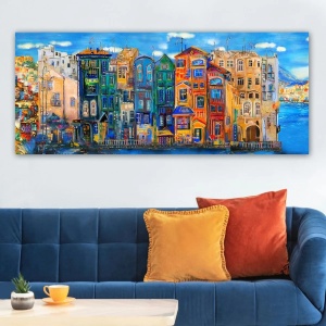 Wallxpert tablou decorativ canvas, 50x120 cm, panza 100%, cadru lemn 100% grosime 3 cm, format panoramic, multicolor - Verificat A · Re-Bloom - Img 2