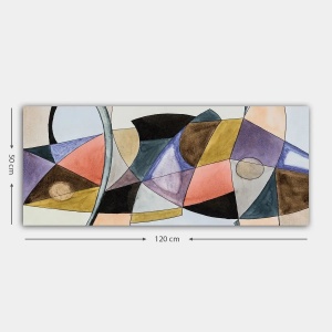 Wallxpert tablou decorativ canvas 50x120 cm, panza 100%, rama lemn 100% grosime 3 cm, format panoramic, multicolor - Verificat A · Re-Bloom - Img 2