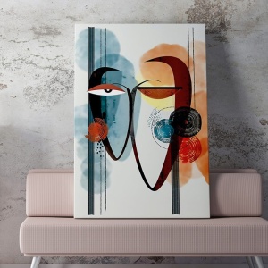 Wallxpert tablou decorativ canvas 50x70 cm, 50% bumbac/50% poliester, imprimare digitala, rama lemn 2x3 cm, multicolor - Verificat A · Re-Bloom - Img 2