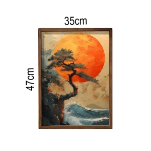 Wallxpert tablou decorativ inramat MDF 35x47x3.5 cm, cadru brad 100%, design modern, multicolor - Verificat A · Re-Bloom - Img 5