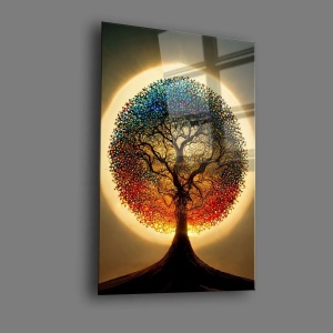 Wallxpert tablou decorativ pe sticla temperata, 70x100 cm, sticla 100% grosime 4mm, imprimare UV, multicolor - Verificat A · Re-Bloom - Img 2
