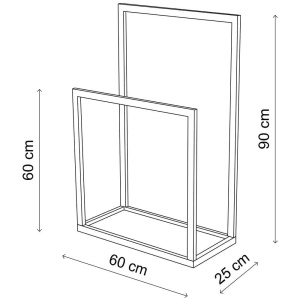 Woody Fashion suport prosoape, metal 100%, 25x60x90 cm, auriu - Verificat A · Re-Bloom - Img 3