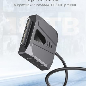 Adaptor cablu SATA ORICO cablu USB 3.0 la SATA III pentru hard disk-uri HDD/SSD de 3,5", acceptă UASP, cu adaptor 12V2A