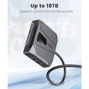 Adaptor cablu SATA Orico cablu USB 3.0 la SATA III pentru hard disk-uri HDD/SSD de 3,5", acceptă UASP, 12V, 2A