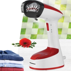 Aparat de calcat vertical Heinner HGS-1400RD, Putere 1240-1470W, Talpa din inox, Pliabil pentru depozitare usoara, Perie inclusa, Capacitate rezervor apa 120ml, Alb/Rosu - Img 2