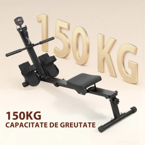 Aparat de vaslit Re-Bloom, otel, 147x55x60 cm, rezistenta elastica, monitor LCD, sina 60 cm, scaun 25x25 cm, 150 kg, negru - Verificat A · Re-Bloom - Img 4