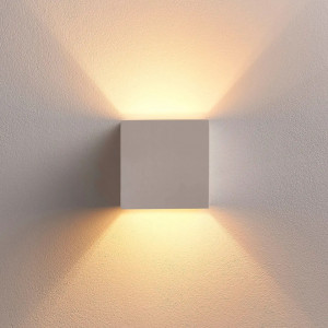 Aplica de perete Kay, LED, ipsos, alb, 11,5 x 11,5 x 11,5 cm - Img 3