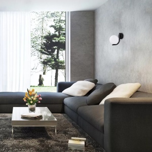 Aplica Rabalux Aslan, 1xE14, alb-negru