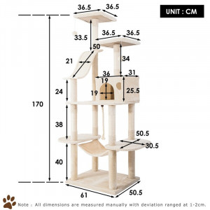 Arbore pentru pisici Ginny, 170 x 62 cm - Img 3