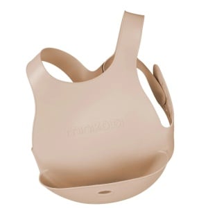 Baveta Flexi Bib Minikoioi, 100% Premium Silicone â€“ Bubble Beige - Img 1