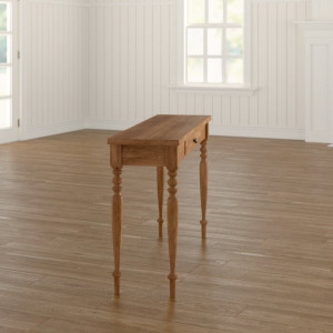 Birou Wilton, lemn masiv, maro, 77 x 130 x 35 cm - Img 2