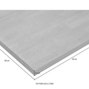 Blat pentru mobilier Aure Home Affaire, lemn masiv de stejar, alb, 50 x 60 x 3,5 cm