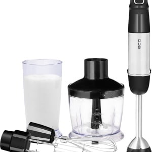 Blender vertical ECG RM 800, 800 W, lame din otel inoxidabil, recipient tocator 500 ml - Img 1