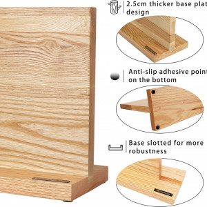 Bloc magnetic pentru cutite YOUSUNLONG, lemn, natur, 32 x 15,5 x 29 cm - Img 6