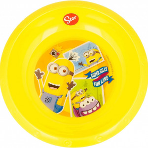 Bol cu Minions pentru copii Stor, plastic, galben, 16,7 x 30 x 25 cm - Img 2