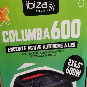 Boxa portabila Ibiza Sound, COLUMBA80, 600W, Bluetooth, USB, microSD, AUX si MIC, negru, Resigilat, Grad A - Img 7