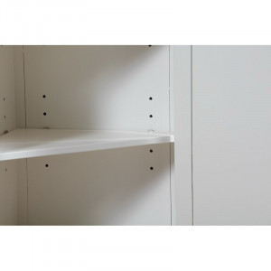 Bufet Corisande, lemn masiv/MDF, alb/natur, 78 x 58 x 35 cm - Img 2