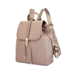 C'iel, Rucsac de piele naturala cu bretele ajustabile Milo, Roz somon, 31x28.5x14, Resigilat, Grad A - Img 1