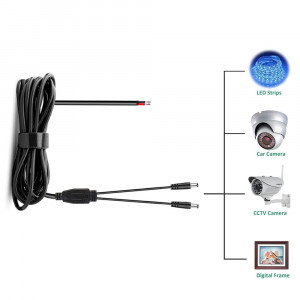 Cablu de alimentare pentru camera video Yolvinuo, PVC, 12 V, 100 cm - Img 4