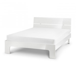 Cadru pat Howard din MDF, alb, 141 x 207 - Img 1