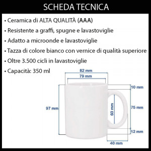 Cana PALLE MONDO, portelan, alb/negru/rosu inchis, 9,7 x 8,2 cm, 350 ml - Img 3