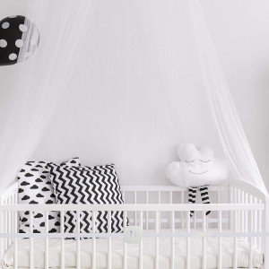 Centura de pat pentru bebelusi cu carlig MEZOOM, alb/negru, polipropilena/otel, 20 m / 16,5 cm - Img 4