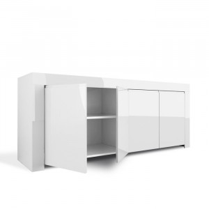 Comoda Aria, alb, MDF, 82 x 210 x 50 cm - Img 3