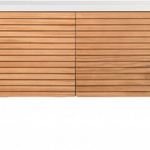 Comodă TV Pedro cu uși din lemn de pin, 120 x 48 x 40 cm - Img 6