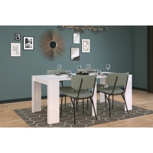 Consola/masa dining extensibila alb Helena - Img 8