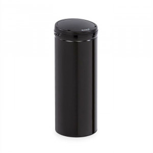 Cos de gunoi Cleanton, metal, negru, 85,5 x 32,5 x 32,5 cm - Img 1