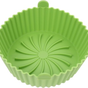 Cos pentru friteuza cu aer May Huang, silicon, verde, 20 cm - Img 1