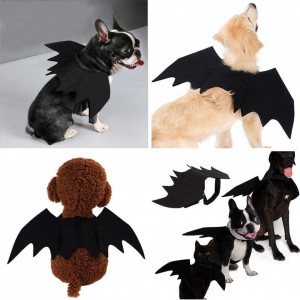 Costum de Halloween pentru animalul de companie Dazztime, pasla, negru, 48 x 20 cm - Img 4
