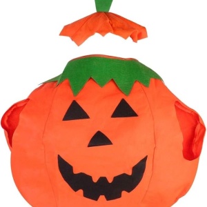 Costum pentru Halloween Veroda, textil, portocaliu/negru/verde, 150-180 cm, 2 piese