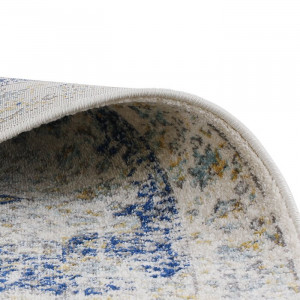 Covor Bonifant, polipropilena/iuta, albastru/alb, 152 x 226 cm - Img 2