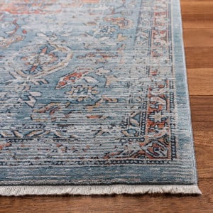 Covor Faith, fibre sintetice, albastru/rosu, 152 x 244 cm - Img 2